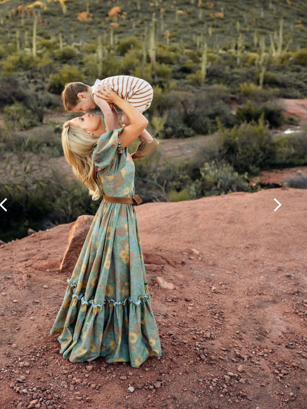 Selkie Citrus Trip Ritz Gown Puff-Sleeve Vintage Inspired Floral Maxi Dress - Picture 9 of 14